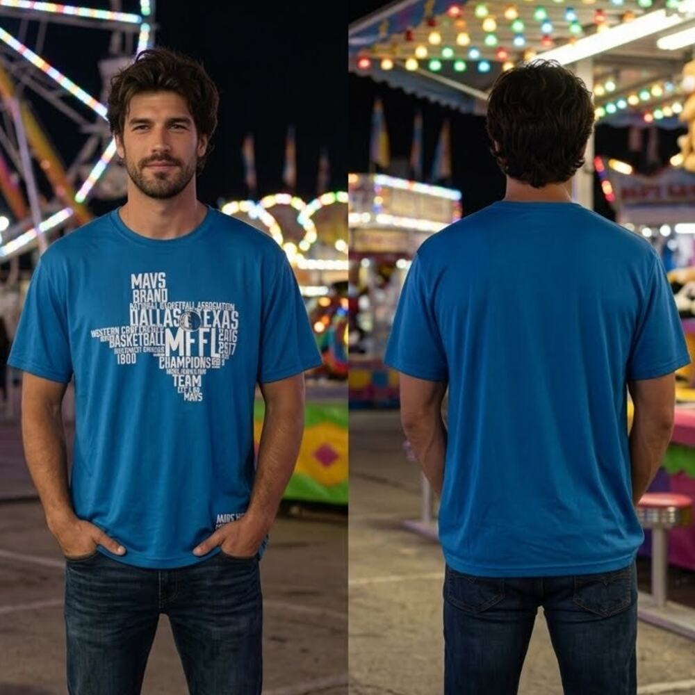 Dallas Mavericks Shirt Mens XL Blue Mavs Vs Rockets 2016 Special Edition 48